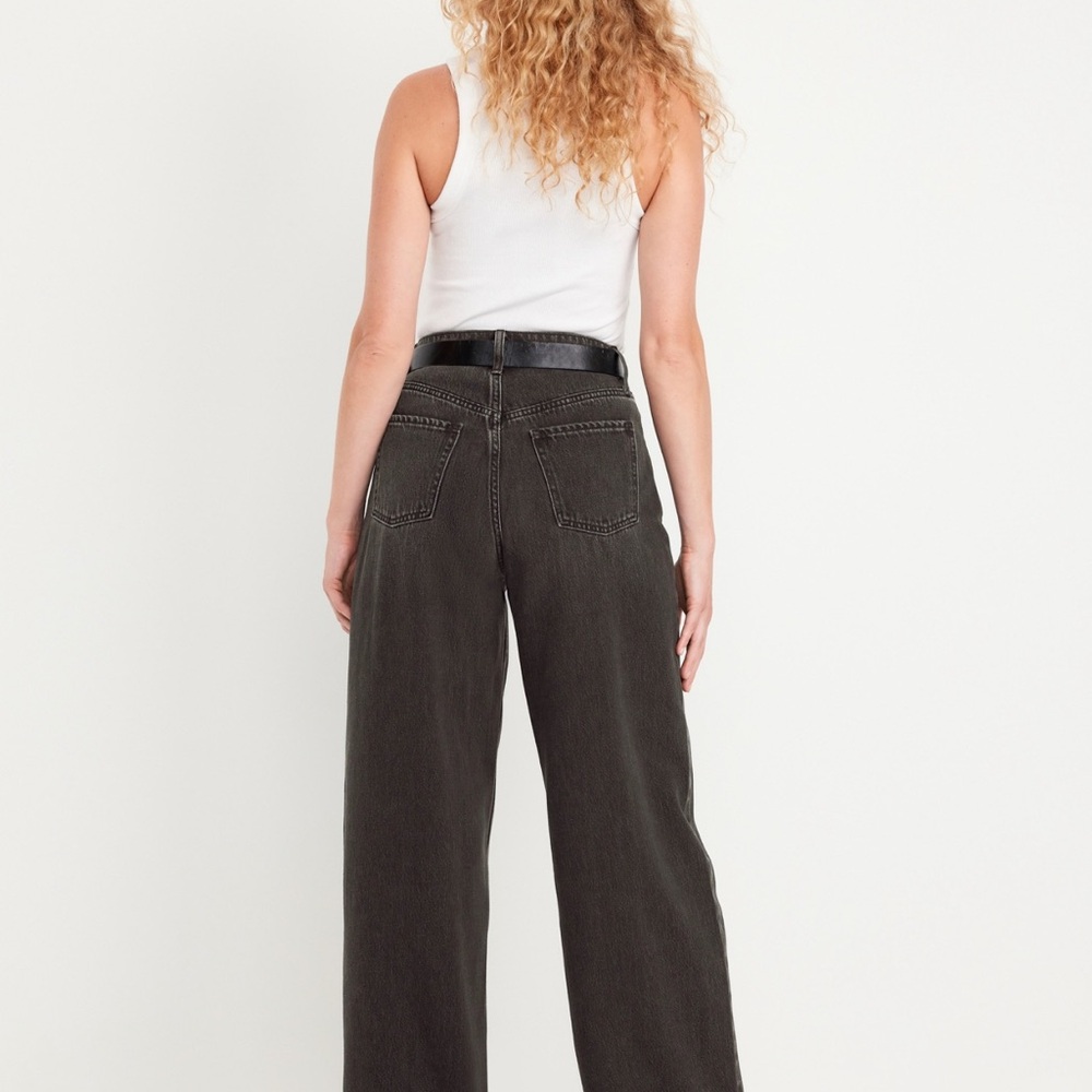 Women's Black Wide-Leg Jeans - Picture 2 of 4